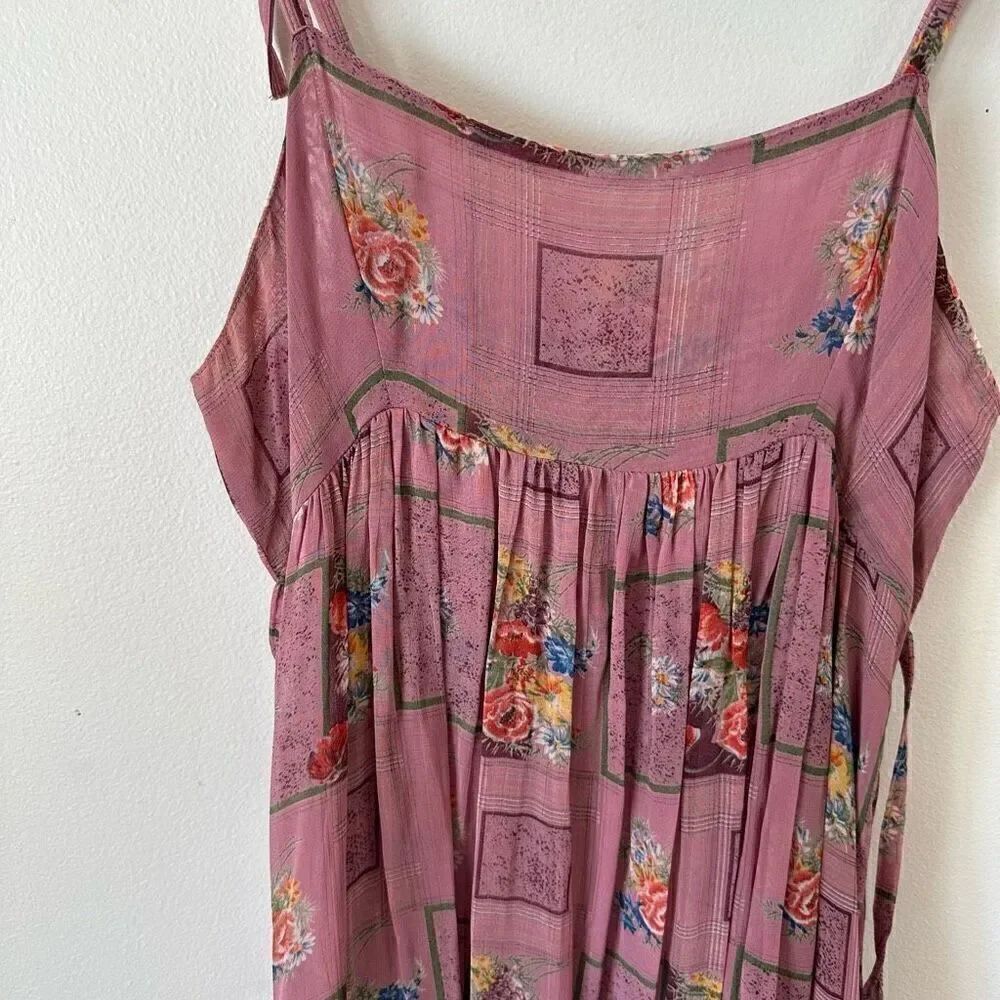 Nicole Miller for P.J Walsh New York Vintage Mauve Multi Color Floral Silk Midi - Picture 5 of 11